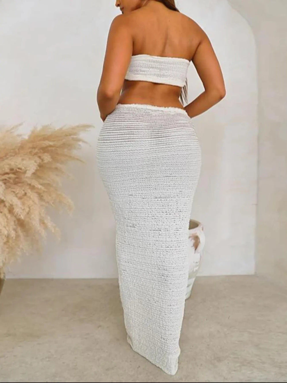 Halter Neck Maxi Dress Set