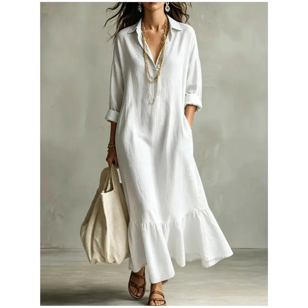 Retro Ruffled Swing Dress
