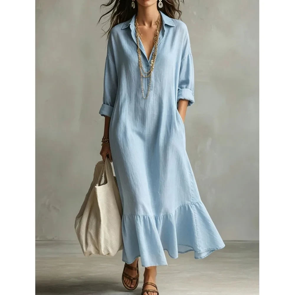 Retro Ruffled Swing Dress