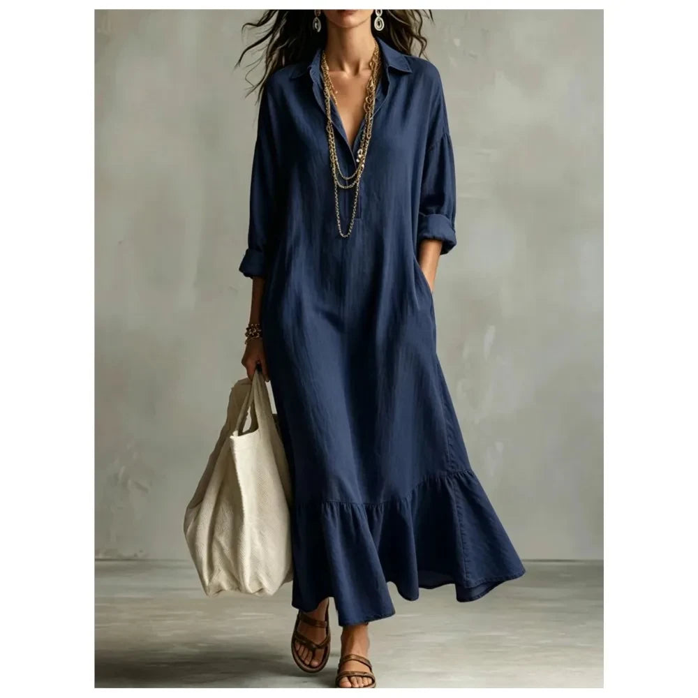 Retro Ruffled Swing Dress
