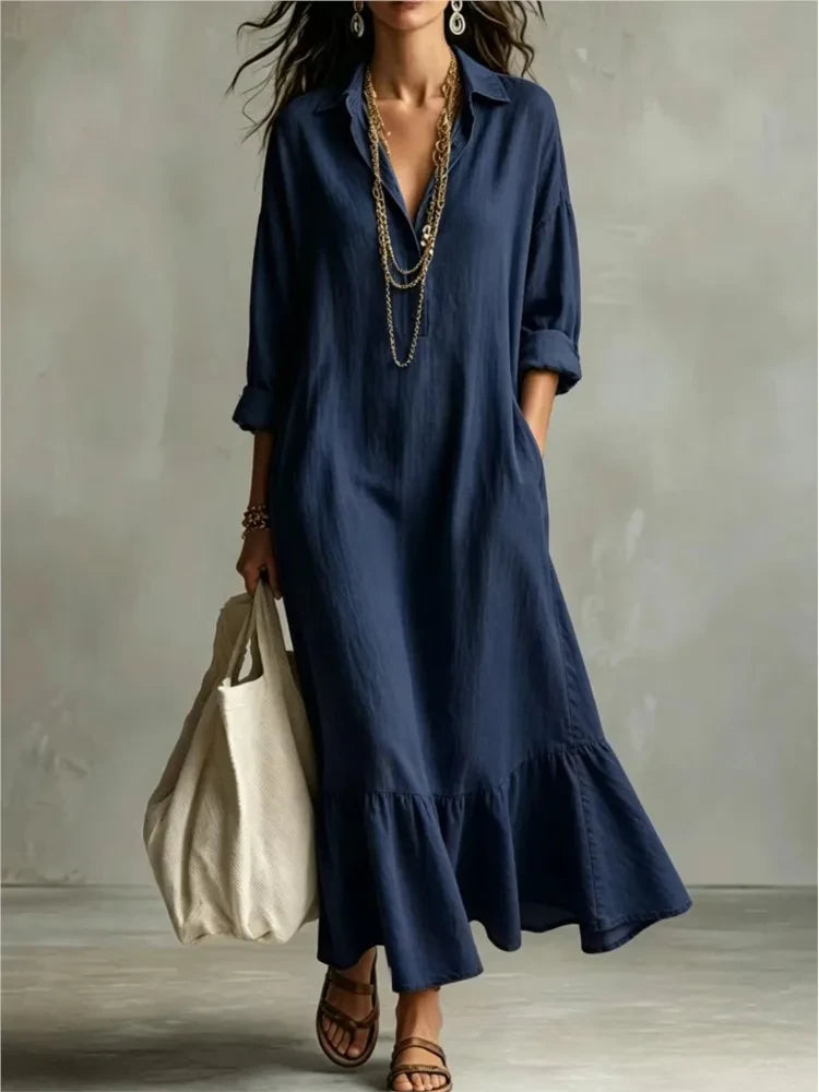 Retro Ruffled Swing Dress