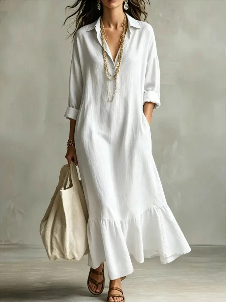 Retro Ruffled Swing Dress