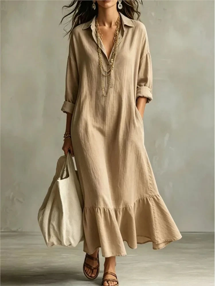 Retro Ruffled Swing Dress
